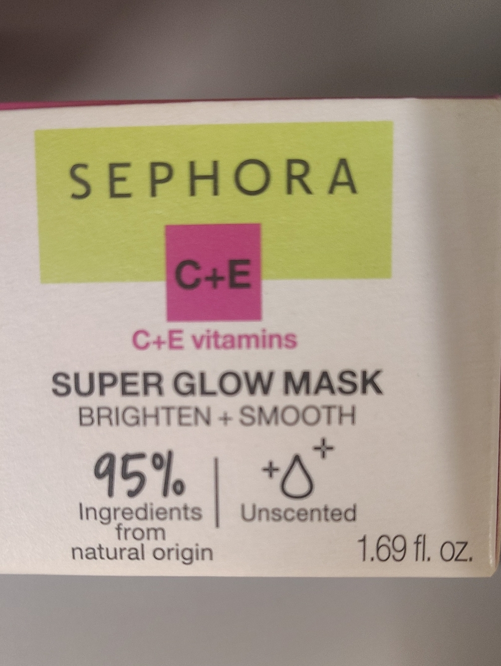 Sephora Super Glow Mask - Pink & Lime Green